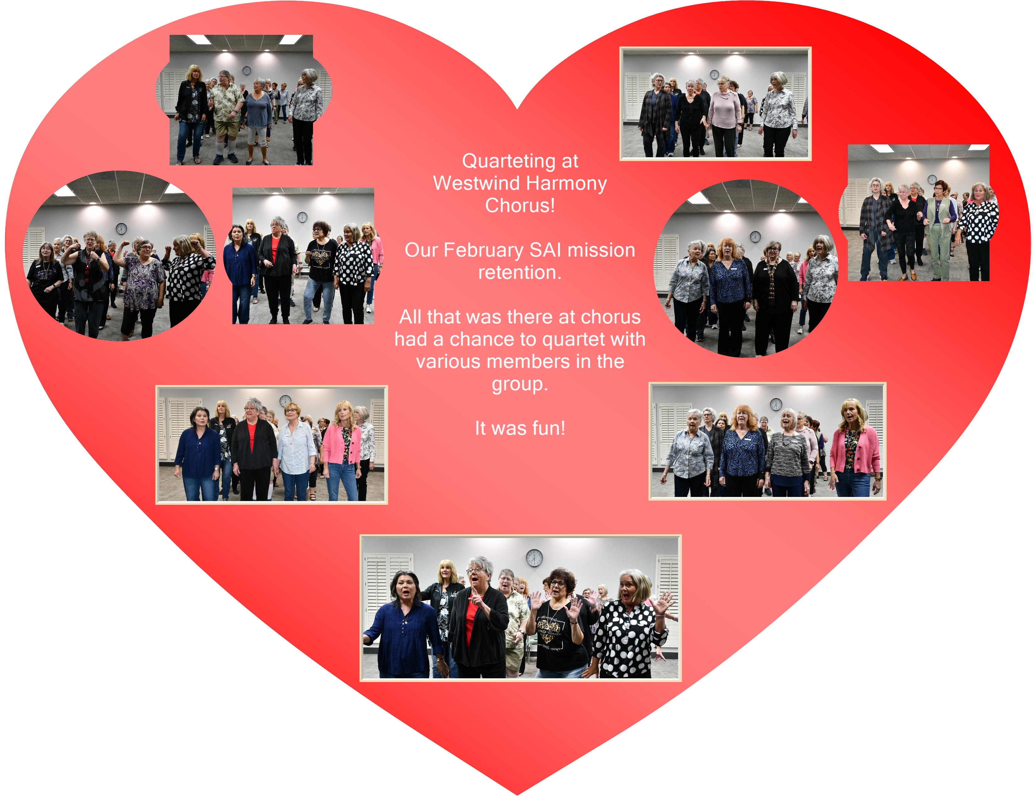 Happy Anniversary to Westwind Harmony Group and what a fun night we had on Feb 17th